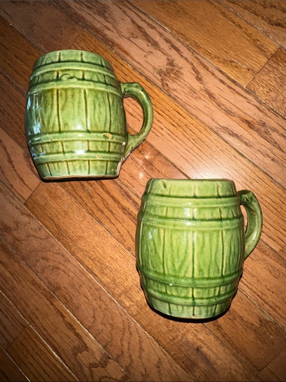 McCoy Stoneware green Ceramic Barrel Mug - Home Dining